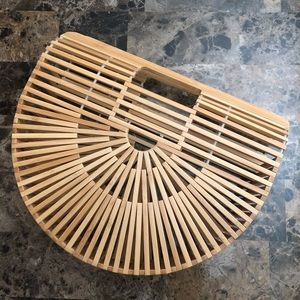 Wooden handbag purse